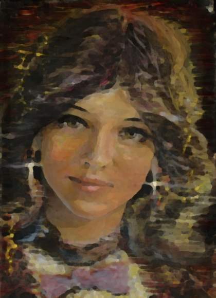"Миниатюрный портретик"2x3,5 1976г.